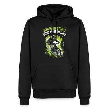 Mountainbiker Fahrradliebhaber Radfahrer Radfahren - Männer Premium Bio Hoodie - Schwarz - Vorne - Nico (187cm)