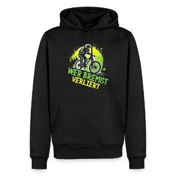 Mountainbiker Fahrradliebhaber Radfahrer Radfahren - Männer Premium Bio Hoodie - Schwarz - Vorne - Nico (187cm)