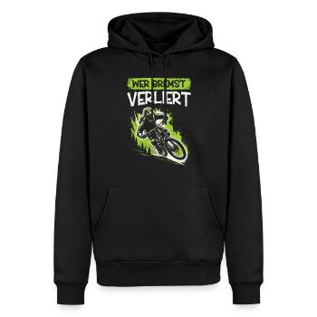 Mountainbiker Fahrradliebhaber Radfahrer Radfahren - Männer Premium Bio Hoodie - Schwarz - Vorne - Nico (187cm)