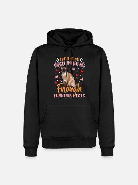 Chat tonkinois - Sweat à capuche Premium bio Homme - noir
