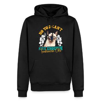 Chat tonkinois - Sweat à capuche Premium bio Homme - noir - Devant - Nico (187cm)