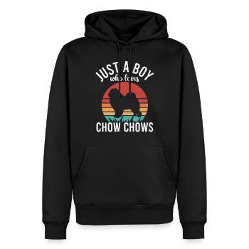 Chow Chow Gifts - Männer Premium Bio Hoodie - Schwarz - Vorne - Nico (187cm)