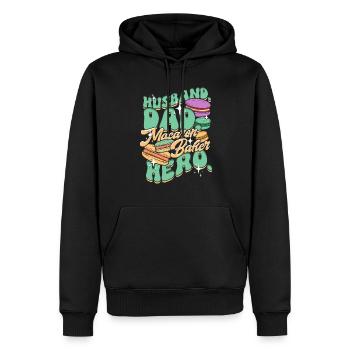 Macaron Macaronbäcker Patissier Vater - Männer Premium Bio Hoodie - Schwarz - Vorne - Nico (187cm)