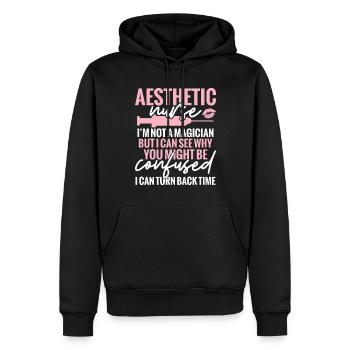 Ästhetische Krankenschwester Ich Bin Kein - Männer Premium Bio Hoodie - Schwarz - Vorne - Nico (187cm)