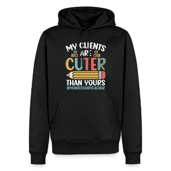 Montessori-lehrer Ich Bin Der Grund, Warum Jemand - Männer Premium Bio Hoodie - Schwarz - Vorne - Nico (187cm)