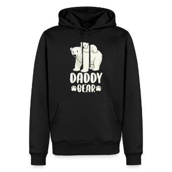Daddy Bear - Männer Premium Bio Hoodie - Schwarz - Vorne - Nico (187cm)