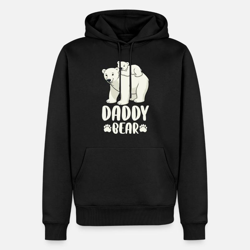 Daddy Bear - Männer Premium Bio Hoodie - Schwarz