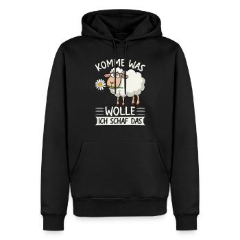 Allez, qu’est-ce que je veux des moutons qui soit plus motivant - Sweat à capuche Premium bio Homme - noir - Devant - Nico (187cm)