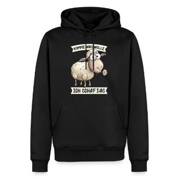 Allez, qu’est-ce que je veux des moutons qui soit plus motivant - Sweat à capuche Premium bio Homme - noir - Devant - Nico (187cm)
