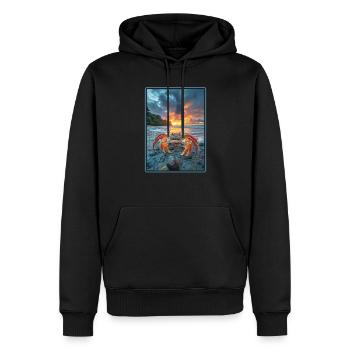 Krabbe Krabben - Männer Premium Bio Hoodie - Schwarz - Vorne - Nico (187cm)
