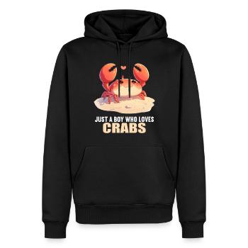 Krabbe Krabben - Männer Premium Bio Hoodie - Schwarz - Vorne - Nico (187cm)