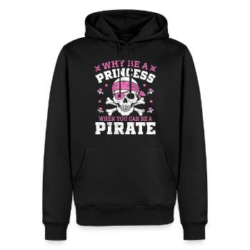 Pourquoi être une princesse quand on peut être un pirate Aargh - Sweat à capuche Premium bio Homme - noir - Devant - Nico (187cm)