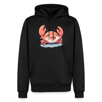 Krabbe Krabben - Männer Premium Bio Hoodie - Schwarz - Vorne - Nico (187cm)