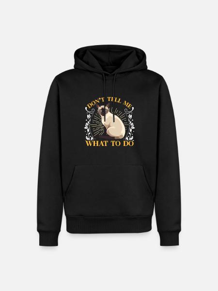 Chat tonkinois - Sweat à capuche Premium bio Homme - noir
