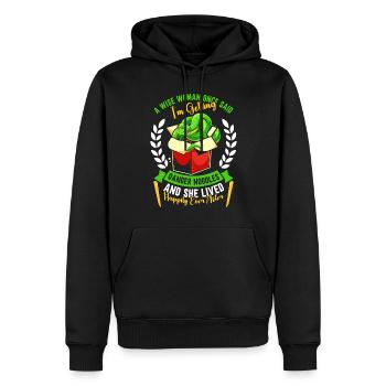 Green Tree Python - Men’s Premium Organic Hoodie - black - Front - Nico (187cm)