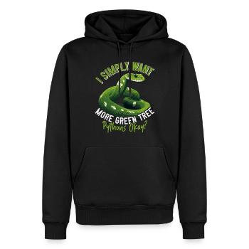 Green Tree Python - Men’s Premium Organic Hoodie - black - Front - Nico (187cm)