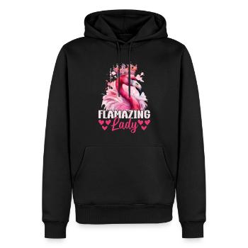 Flamazing Lady Flamingo Lover Flamingo Girl - Männer Premium Bio Hoodie - Schwarz - Vorne - Nico (187cm)