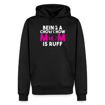 Cadeaux Chow Chow - Sweat à capuche Premium bio Homme - noir - Devant - Nico (187cm)
