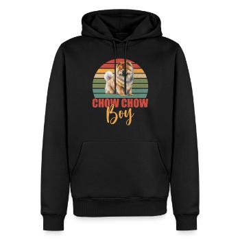 Cadeaux Chow Chow - Sweat à capuche Premium bio Homme - noir - Devant - Nico (187cm)