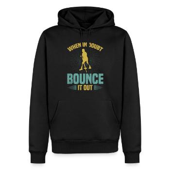 Pogo-stick: Wenn Sie Zweifel Haben, Hüpfen Sie Los - Männer Premium Bio Hoodie - Schwarz - Vorne - Nico (187cm)