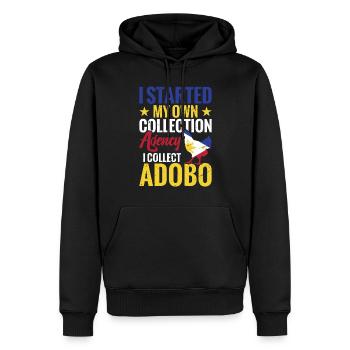 Ich Habe Mein Eigenes Inkassobüro Gegründet. Ich - Männer Premium Bio Hoodie - Schwarz - Vorne - Nico (187cm)