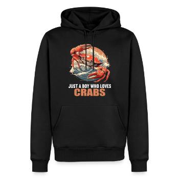 Krabbe Krabben - Männer Premium Bio Hoodie - Schwarz - Vorne - Nico (187cm)