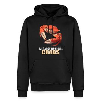 Krabbe Krabben - Männer Premium Bio Hoodie - Schwarz - Vorne - Nico (187cm)