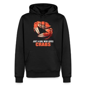 Krabbe Krabben - Männer Premium Bio Hoodie - Schwarz - Vorne - Nico (187cm)