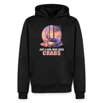 Krabbe Krabben - Männer Premium Bio Hoodie - Schwarz - Vorne - Nico (187cm)