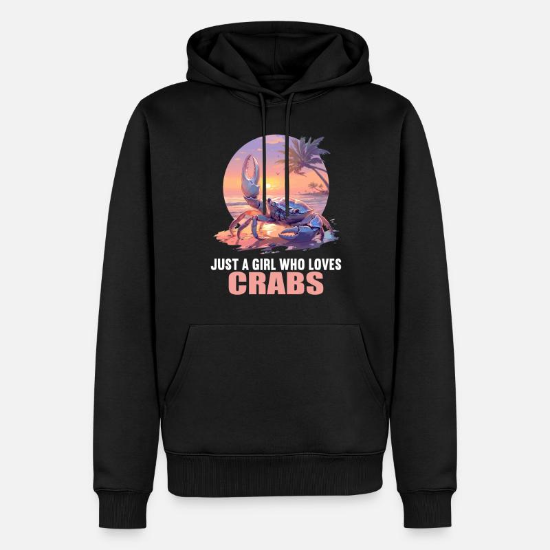 Crabe Crabe - Sweat à capuche Premium bio Homme - noir