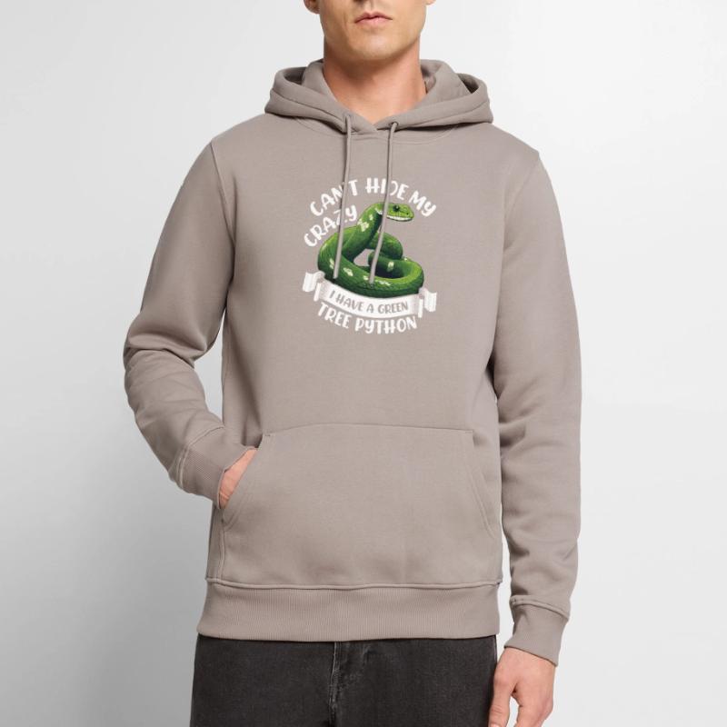 Python arborescent vert Sweat à capuche Premium bio Homme