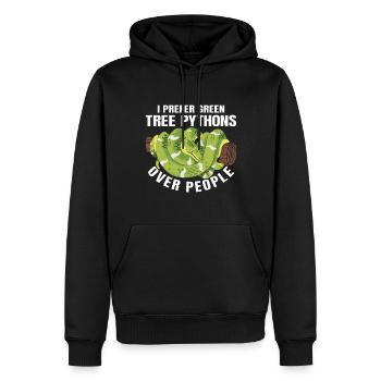 Green Tree Python - Men’s Premium Organic Hoodie - black - Front - Nico (187cm)