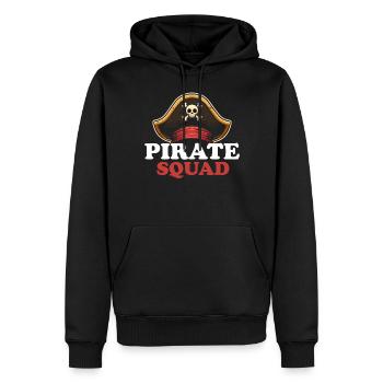 Escouade de pirates chasse au trésor Crâne Crossbone - Sweat à capuche Premium bio Homme - noir - Devant - Nico (187cm)
