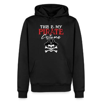 C’est mon costume de pirate crâne Pirate à os croisé - Sweat à capuche Premium bio Homme - noir - Devant - Nico (187cm)