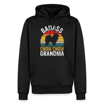 Cadeaux Chow Chow - Sweat à capuche Premium bio Homme - noir - Devant - Nico (187cm)