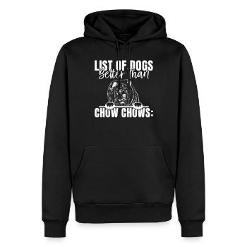 Chow Chow Gifts - Männer Premium Bio Hoodie - Schwarz - Vorne - Nico (187cm)