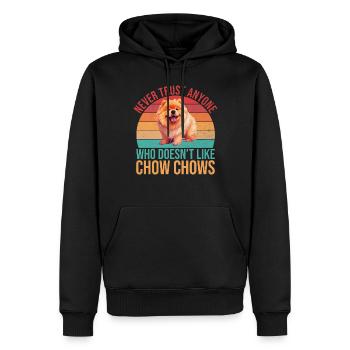 Cadeaux Chow Chow - Sweat à capuche Premium bio Homme - noir - Devant - Nico (187cm)