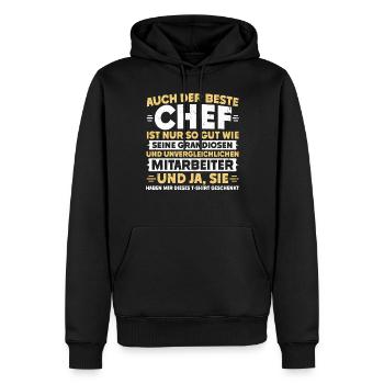 Stolzer Chef Von Tollen Mitarbeitern Kollege Büro - Männer Premium Bio Hoodie - Schwarz - Vorne - Nico (187cm)