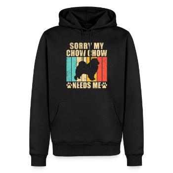 Chow Chow Gifts - Männer Premium Bio Hoodie - Schwarz - Vorne - Nico (187cm)