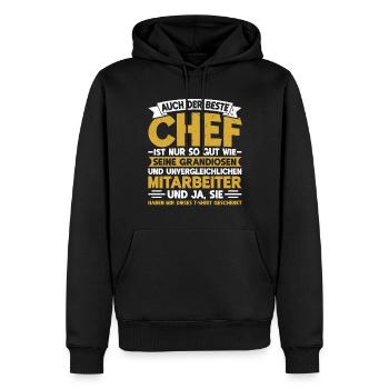 Stolzer Chef Von Tollen Mitarbeitern Kollege Büro - Männer Premium Bio Hoodie - Schwarz - Vorne - Nico (187cm)