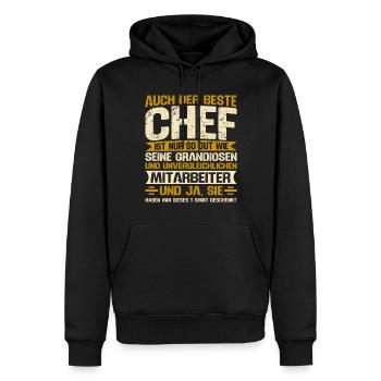 Stolzer Chef Von Tollen Mitarbeitern Kollege Büro - Männer Premium Bio Hoodie - Schwarz - Vorne - Nico (187cm)