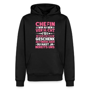 Stolzer Chefin Von Tollen Mitarbeitern Kollege - Männer Premium Bio Hoodie - Schwarz - Vorne - Nico (187cm)