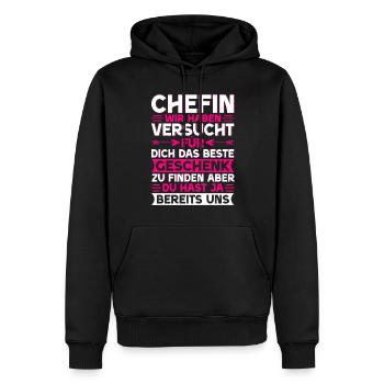 Stolzer Chefin Von Tollen Mitarbeitern Kollege - Männer Premium Bio Hoodie - Schwarz - Vorne - Nico (187cm)