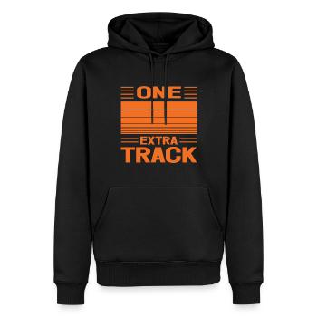 Track And Field Athletes One Extra Track Athletic - Männer Premium Bio Hoodie - Schwarz - Vorne - Nico (187cm)