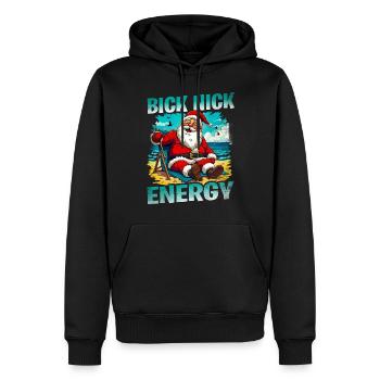 Big Nick Energy Lustiger Weihnachtsmann Weihnachte - Männer Premium Bio Hoodie - Schwarz - Vorne - Nico (187cm)