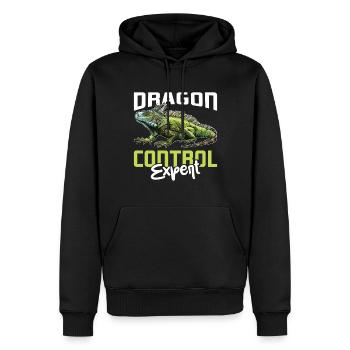 Iguana lustiger Spruch - Männer Premium Bio Hoodie - Schwarz - Vorne - Nico (187cm)