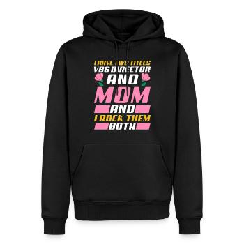 École biblique de vacances, VBS - Sweat à capuche Premium bio Homme - noir - Devant - Nico (187cm)