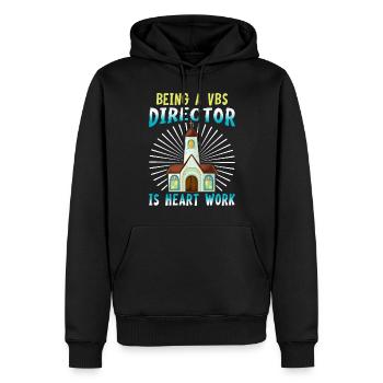 École biblique de vacances, VBS - Sweat à capuche Premium bio Homme - noir - Devant - Nico (187cm)