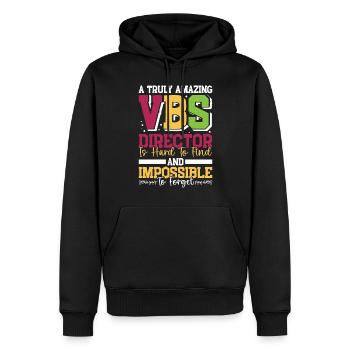 École biblique de vacances, VBS - Sweat à capuche Premium bio Homme - noir - Devant - Nico (187cm)