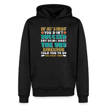 École biblique de vacances, VBS - Sweat à capuche Premium bio Homme - noir - Devant - Nico (187cm)